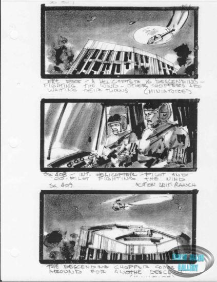 Scenes 407 to 409 - Helicopter descending