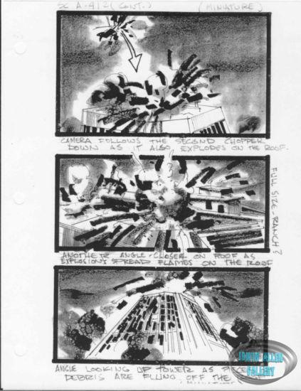Scene 412 - Debris falling off roof