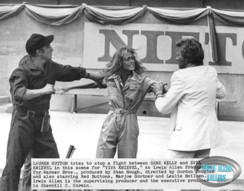 Gene Kelly, Lauren Hutton and Evel Knievel