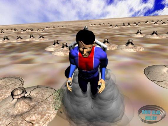 John Robinson Wearing Jet Pack