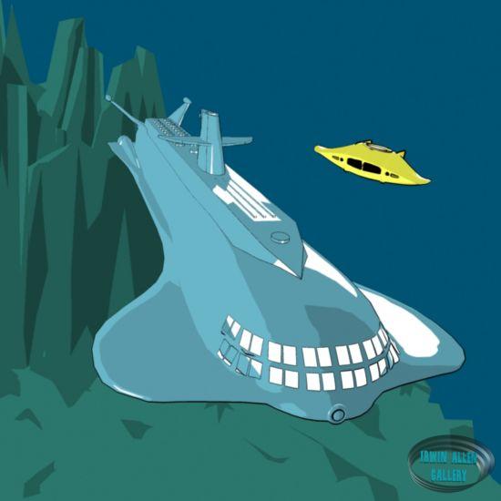 Seaview and Flying Sub