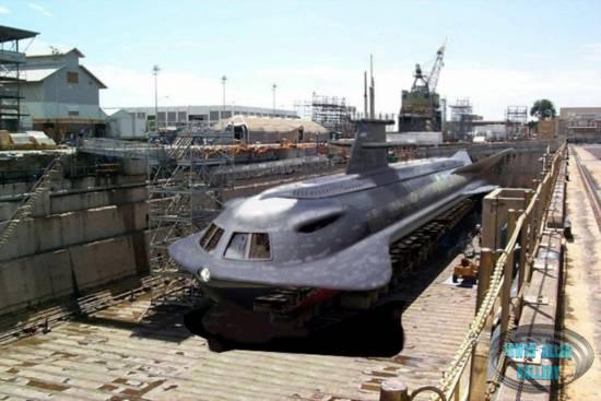Seaview in dry dock