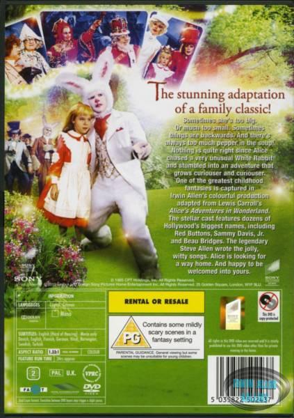 Alice in Wonderland UK DVD
