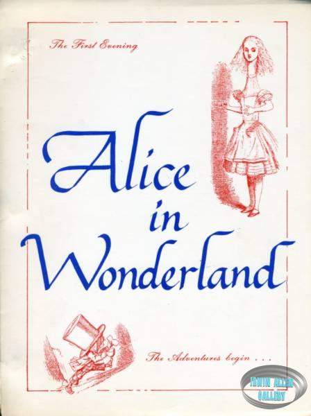 Alice in Wonderland First Evening Script Cover