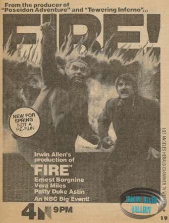 LA Herald Examiner TV Weekly ad for Fire