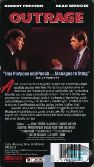 Outrage VHS Video