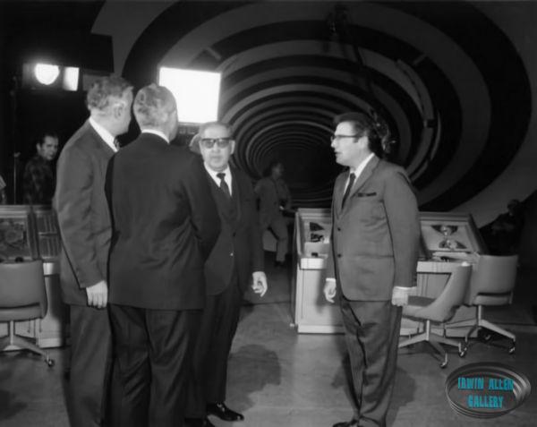 Irwin Allen with visitors to the Time Tunnel
