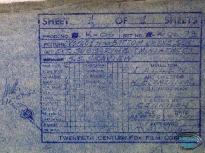 Movie Seaview Miniature Blueprint