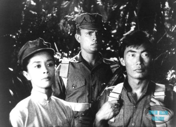 Del Monroe with Pilar Seurat and George Takei in Silent Saboteurs